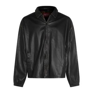 디젤 블랙 집업 셔츠 칼라 인조 가죽 재킷 A19279 0LHBE9XX