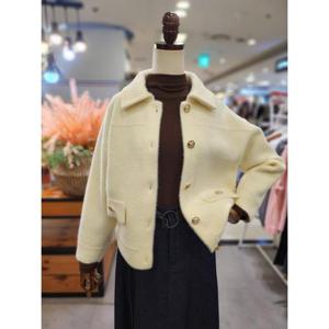 스테파니 세이브존01 금단추 숏 카라 니트 자켓 A25JK5409