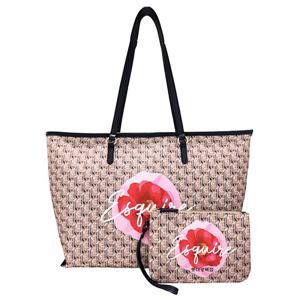 [에스콰이아]25 신상 비건 방수 믹스콤비 경량 모다라 카멜리아 빅 숄더 쇼퍼백 EOESHB750NY