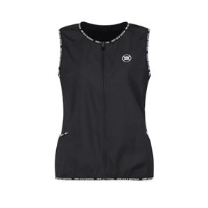 럭스골프 여성 라운드넥 레터링 바이어스 집업 베스트 조끼 MW25A526W