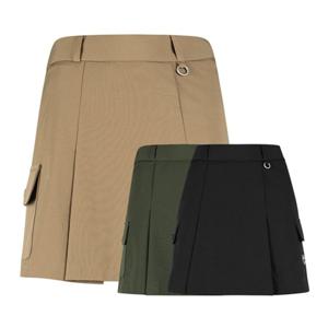 럭스골프 여성 아웃 포켓 요크 주름 큐롯 스커트 YD25A126W