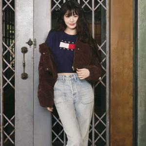 타미진스 여성 코듀로이 푸퍼 재킷 T32F7WJC43TWT1