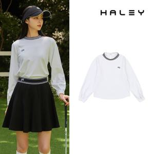 헤일리골프 여성 플리츠 커프 소매 긴팔 티셔츠 HFBKT1116