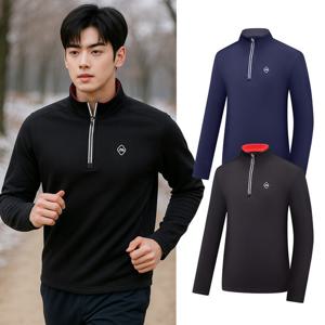 콜핑 남성 보온 스포티 등산 긴팔 반집업 티셔츠 KSC430ST4M