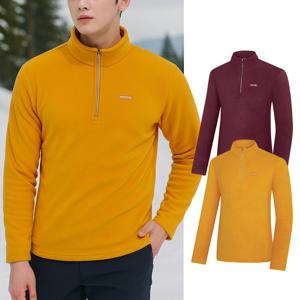 콜핑 남성 겨울 초극세 플리스 등산 보온 긴팔 반집업 티셔츠 KSC454TT9M