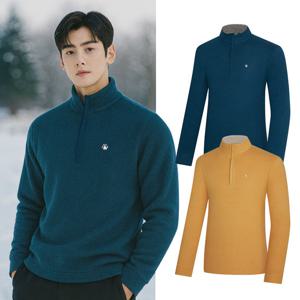 콜핑 남성 기모 보온 등산 긴팔 반집업 티셔츠 KSC455TT0M