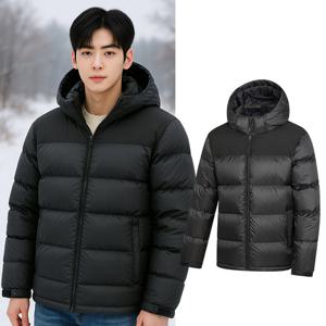 콜핑 남성 겨울 구스폴 경량 보온 등산 후드 패딩 자켓 KSC856TO3M