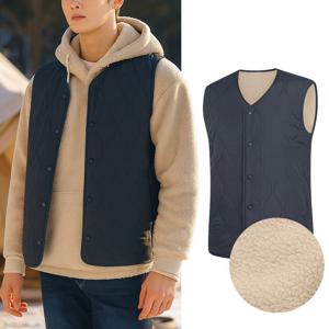 콜핑 남성 겨울 리버시블 패딩 부클 등산 조끼 KSC761TV2M