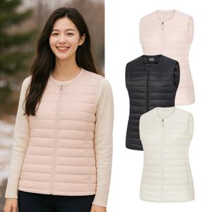 콜핑 여성 겨울 웰론 보온 슬림 등산 조끼 패딩 KSC760TV3W