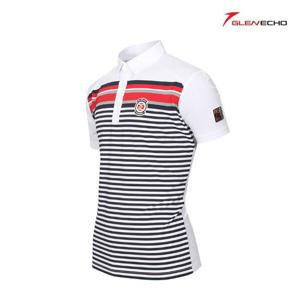 [그렌에코]그렌에코 남성 배색 줄무늬 반팔티셔츠 GES24503WH
