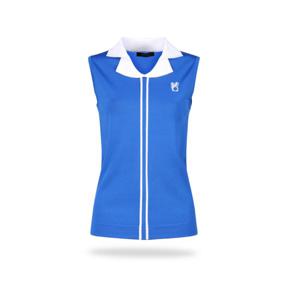 [럭스골프]골피아 GQ4M518W 여성 투 라인 카라 민소매 골프니트