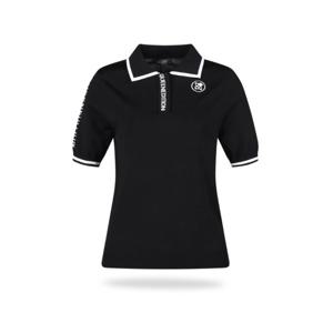 [럭스골프]골피아 GQ4M616W 여성 카라 배색 반팔 골프니트