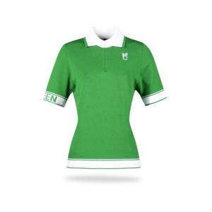 [럭스골프]골피아 GQ4M622W 여성 반집업 배색 카라 반팔 골프니