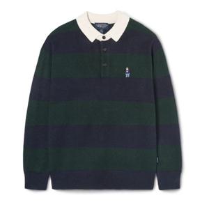 [후아유] Steve Stripe Button Collar Pullover   WHKAF4941U
