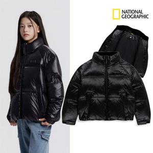 내셔널지오그래픽키즈 숏패딩 K254UDW060 남아 여아 블랙 글로시 덕다운 점퍼 170 고학년딜
