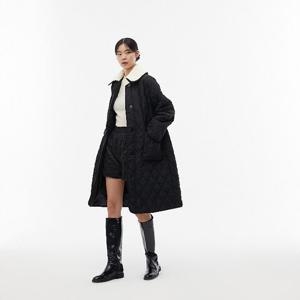 [랩]MARIOAP4PDA68 보아털 카라 두줄 퀼팅 롱패딩 점퍼