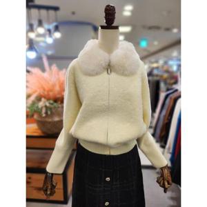 스테파니 세이브존01 퍼 카라 니트 가디건 A25JK5408