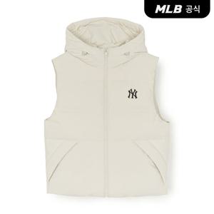 [MLB공식] 25FW 베이직 후드 패딩조끼 NY (D.Cream) 3ADVB0456-50CRD