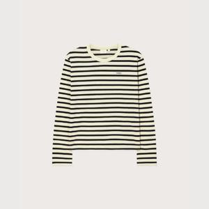 M 커버낫긴팔티 CQK CO2503LT74-BT 우먼 스트라이프 롱슬리브 Butter