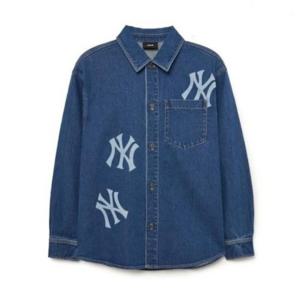 MLB긴팔티 PQJ 3ADRB0334-50INS 베이직 멀티 메가로고 데님셔츠