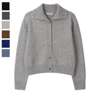 [리빌모아]여자 로제 완폴라 버튼 긴팔 가디건 SGW-CA-Q090-백멜