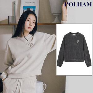 [폴햄] PHF4TR2410 여성 셔닐 부클 자수 맨투맨 티셔츠