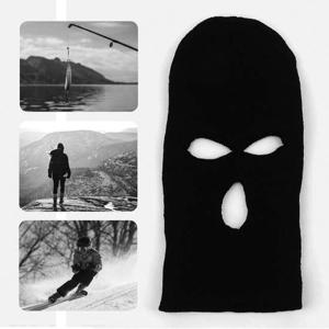 검정 복면 모자 복면 모자 방한모자 귀달이 두건 복면 모자 겨울모자 방한모자 귀달이 두건 비니 니트모자 위장복면 패션소품 안면마스크 도둑모자