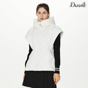 듀빅 여성 튜브 구스다운 후드 패딩 베스트 DF4WDV596WH
