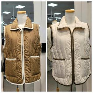 수스 HC07 라인배색카라패딩베스트 S254NVOA65