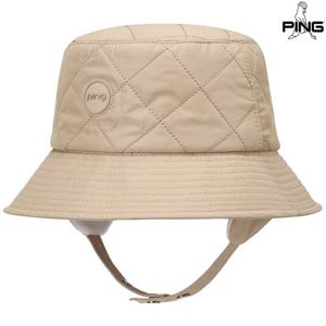 [핑골프][양말증정]여성 퀼팅 귀달이 패딩 버킷햇 121E4CP052_BG