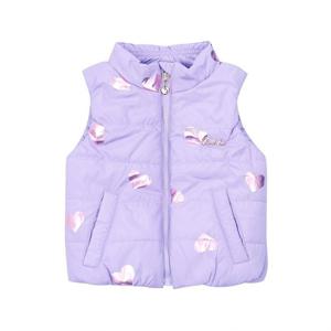 [프렌치캣(백)]연보라 하트 패딩조끼 (Q45DKV020) 양말 증정