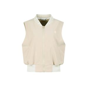 골피아 TO25A516W 여성 레터링 라인 집업 블루종 베스트 조끼