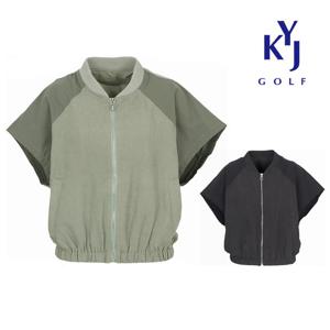 봄가을 집업 배색 반팔 조끼 여성 골프 베스트 DPFLVE71