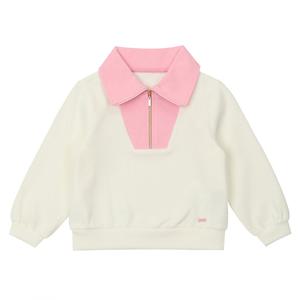 [티파니(정상)]IV 배색 골지 반집업티(T36KAT030)