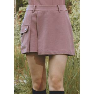 [챌린저]여성 울블렌드 랩 포켓디테일 반바지형 큐롯 인디핑크_C