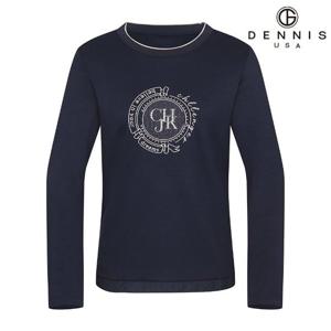 [DENNIS] 여성)소프트 쿠션 자수 레터링 긴팔 티셔츠_RAQFLTS052