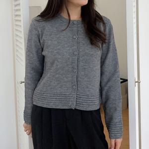 샵앤) 여성 라운드넥 단추오픈 정장 오피스룩 니트 가디건 21DS-WCD-4991-네이비