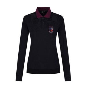 [까스텔바작]여성 전판 패턴 배색 카라 티셔츠 BGEFTL501BK