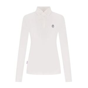 [까스텔바작]여성 로고 자수 베이직 카라 티셔츠 BGEFTL601WH