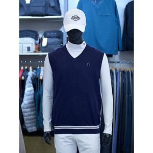 팜스프링스 세이브존03 팜스프링스 남성 골프 가을 꽈배기 브이넥 니트 베스트 조끼 ASKVM253341GA