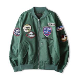 지프 남녀공용 와펜 패치 항공점퍼 JO1JPU201GN