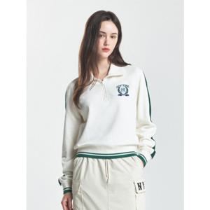 MLB 여성 스포티브 바시티 트랙 크롭 반집업 맨투맨 3FMTV0644