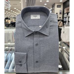 [레노마셔츠]솔리드라이크 기모 도비 슬림핏 긴소매RPWSL0501BU_