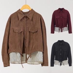 가을겨울 골덴 레이어드 셔츠 여성 코듀로이 남방 DPFLTS88