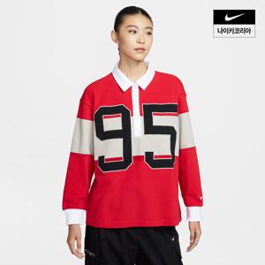 [나이키] 스포츠웨어 여성 긴팔 그래픽 폴로 탑 HV4034-657