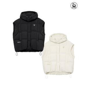 M 라이프워크조끼 CQK LW244DV820 여성) 코지 하이넥오버핏 후드 다운 베스트