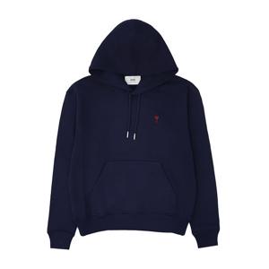 아미 스몰 하트 로고 후드티 나이트 블루 BFUSW235 730 430