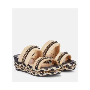 크리스찬루부탱 임벨리시드 라피아 웨지 샌들 P00550507