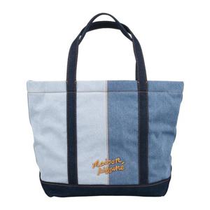 메종키츠네 인디고 데님 미디엄 토트백 MW05108WW5022 P471