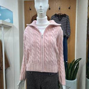 클리지 DP01 꽈배기 패턴 짚업가디건 CP8WKC37